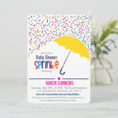 Invitation Arrosez l'invitation de baby shower, pleuvant le (Debout devant)