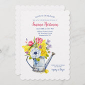 Invitation Arrosoir de printemps (Devant / Derrière)