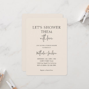 Invitation Arrosons-les d'amour Boho Shower Mariage
