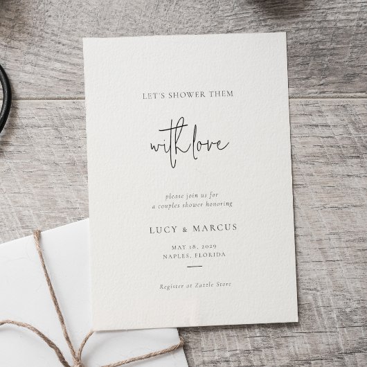 Invitation Arrosons-les d'amour Mariage Moderne