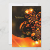 Invitation Art Abstrait Bijoux Orange (Devant)