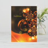 Invitation Art Abstrait Bijoux Orange (Debout devant)