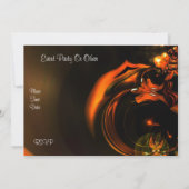 Invitation Art Abstrait Bijoux Orange (Dos)