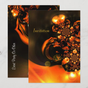 Invitation Art Abstrait Bijoux Orange