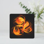 Invitation Art abstrait boule de feu (Debout devant)