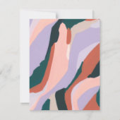 Invitation Art Abstrait coloré Personnalisé Merci Note (Dos)