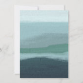 Invitation Art Abstrait côtier moderne (Dos)