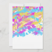 Invitation Art Abstrait fête d'anniversaire (Dos)