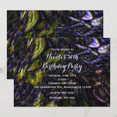 Invitation Art Abstrait Fête d'Anniversaire Tache de Couleur (Devant / Derrière)