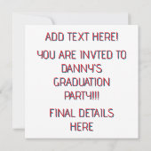 Invitation Art Abstrait géométrique doré (Dos)