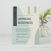 INVITATION ART ABSTRAIT MODERNE ÉVÉNEMENT DE CONFÉRENCE BLEU  (Debout devant)