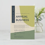 INVITATION ART ABSTRAIT MODERNE ÉVÉNEMENT DE CONFÉRENCE VERT (Debout devant)