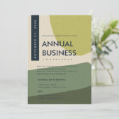 INVITATION ART ABSTRAIT MODERNE ÉVÉNEMENT DE CONFÉRENCE VERT  (Debout devant)