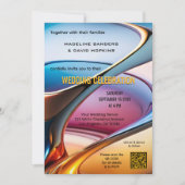 Invitation Art Abstrait moderne Mariage photo coloré (Devant)