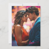 Invitation Art Abstrait moderne Mariage photo coloré (Dos)