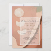 Invitation Art Abstrait moderne Neutral Bio Simple Mariage (Devant)