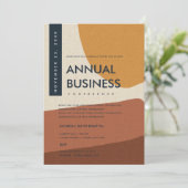 INVITATION ART ABSTRAIT MODERNE ORANGE ROUILLE ÉVÉNEMENT DE C (Debout devant)