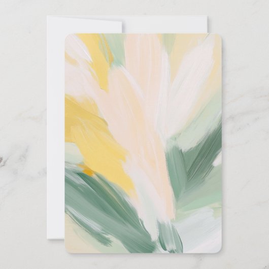 Invitation Art Abstrait Peinture moderne Mariage Brunch nupti (Dos)