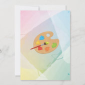 Invitation Art Anniversaire Peinture Fête Peinture Artisanat (Dos)