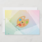 Invitation Art Anniversaire Peinture Party Peinture Artisanat (Dos)