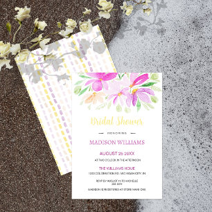 Invitation Art aquarelle florale bohème d'été