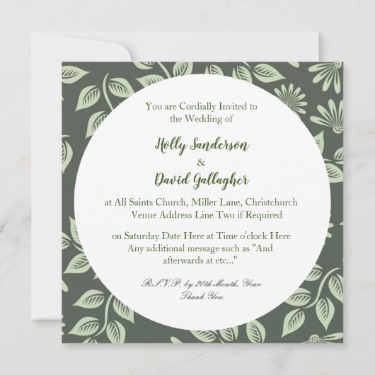 Invitation Art & Artisanat Style Mariage de design (Dos)