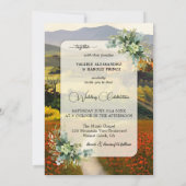 Invitation Art artistique Mariage italien toscan (Dos)