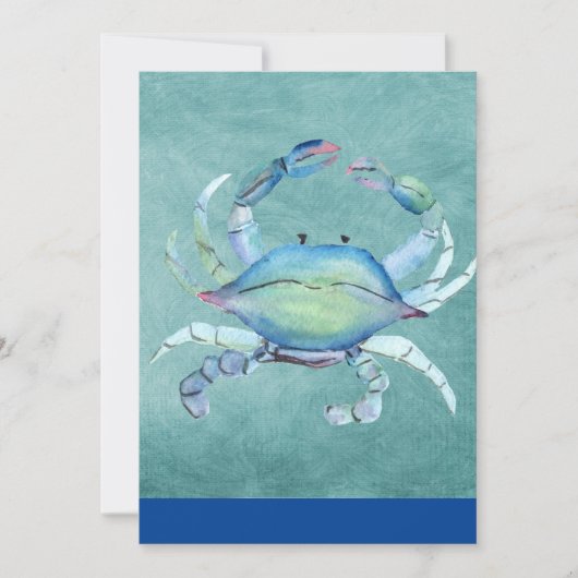 Invitation Art au crabe à l'aquarelle (Devant)