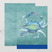 Invitation Art au crabe aquarelle (Devant / Derrière)