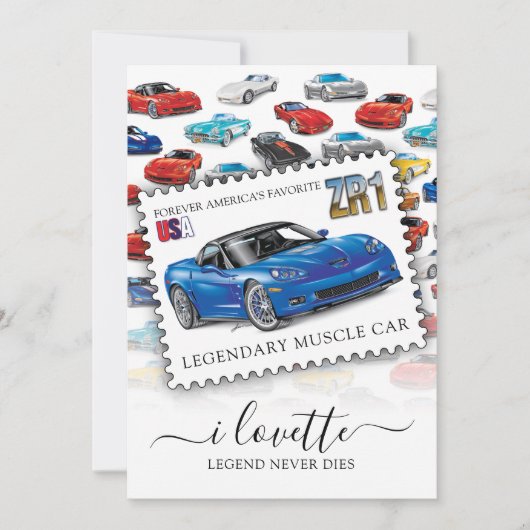 INVITATION ART AUTOMOBILE LÉGENDAIRE Z-R-ONE (Devant)