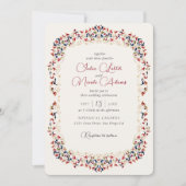 Invitation Art Botanique de luxe Floral Paisley Mariage photo (Devant)