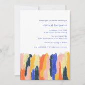 Invitation Art coloré Art Abstrait Mariage photo unique (Devant)