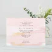 Invitation Art contemporain moderne Blush/Mariage d'or II (Debout devant)