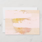 Invitation Art contemporain moderne Blush/Mariage d'or II (Dos)