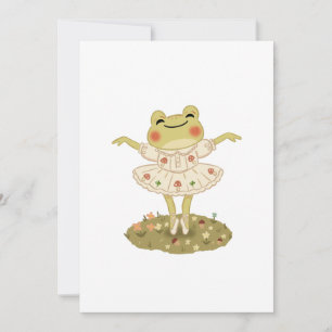 Invitation Art de champignon grenouille de ballet Cottagecore
