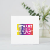 Invitation Art de chat Attention au chien (Debout devant)