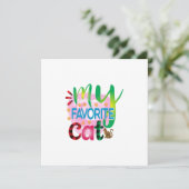 Invitation Art de chat Mon chat préféré (Debout devant)