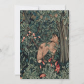 Invitation Art de faune de renard de verdure de William Morri (Dos)