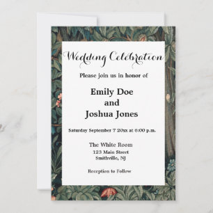 Invitation Art de faune de renard de verdure de William Morri