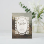 Invitation art de la graduation vintage (Debout devant)