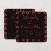 Invitation art de la ligne chat (Devant / Derrière)