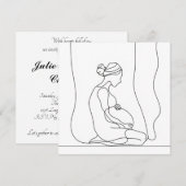 Invitation Art de la ligne de grossesse (Devant / Derrière)