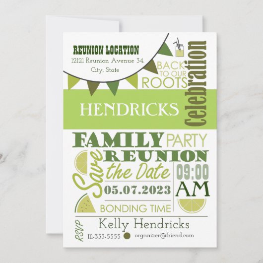 Invitation Art de la vie familiale (Devant)