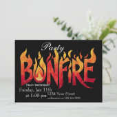 Invitation Art de mot de feu de joie ardent (Debout devant)