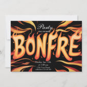 Invitation Art de mots de feu de joie (Devant)