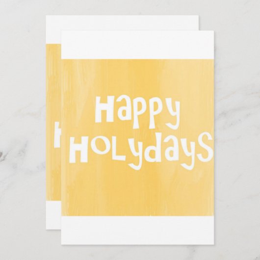 Invitation art de texte joyeuses fêtes (Devant / Derrière)