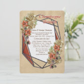 Invitation Art de texture en cuir et daim Mariage Douche (Debout devant)