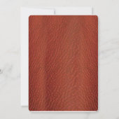 Invitation Art de texture en cuir et daim Mariage Douche (Dos)