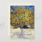 Invitation Art de Van Gogh Mulberry Tree (Devant / Derrière)