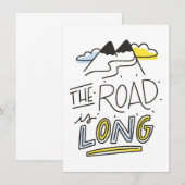 Invitation Art de voyage La route est longue (Devant / Derrière)